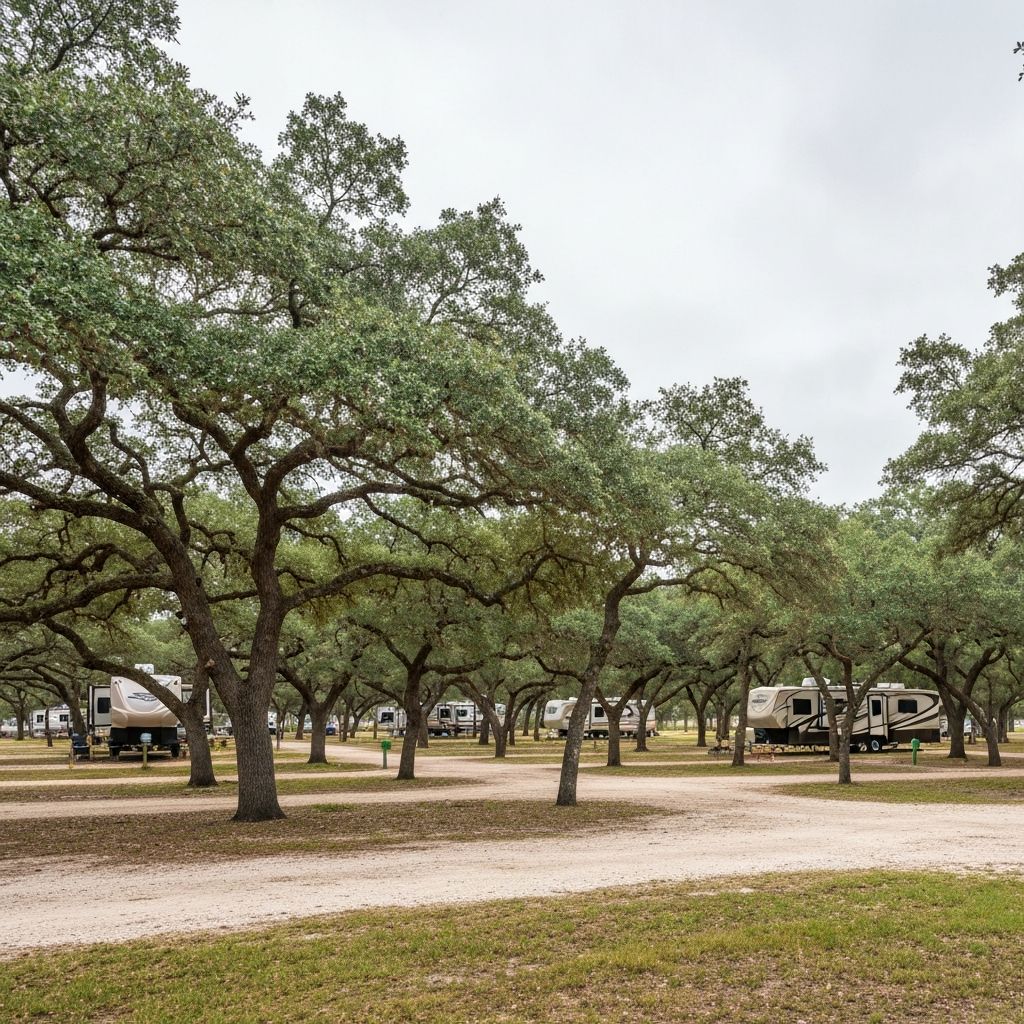 Live Oak Trees at Back Home RV Park